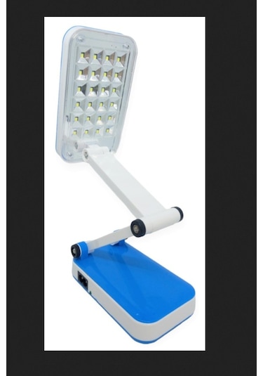 Mavi Renk Portatif Katlanabilir Şarjlı Masa Lambası Taşınabilir Kamp Lambası Kitap Okuma Lambası Çok Renkli