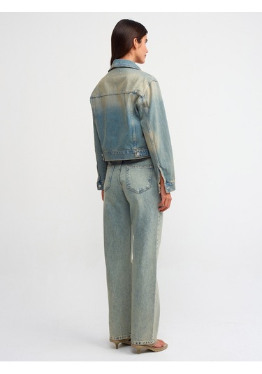Dilvin Tint Yıkama Orta Boy Denim Mont Tint Mavi