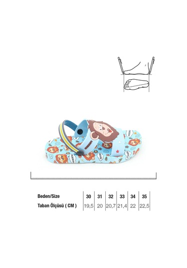Gezer Yazlık Erke Çocuk Islak Zemine Uygun Günlük Havuz Plaj Terlik-sandalet Gt6yfe.14234.00.022.b67 Mavi