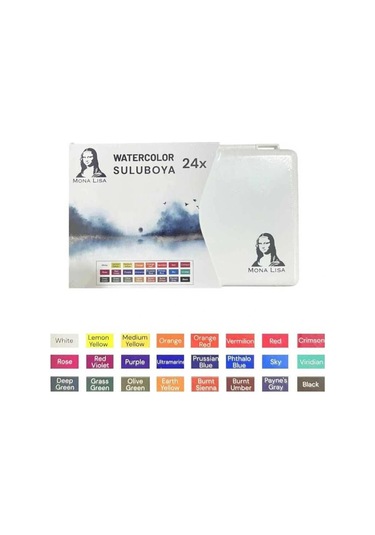 Supertrend Mona Lisa Profesyonel Tablet Sulu Boya Seti 24 Renk Görsel Rengi