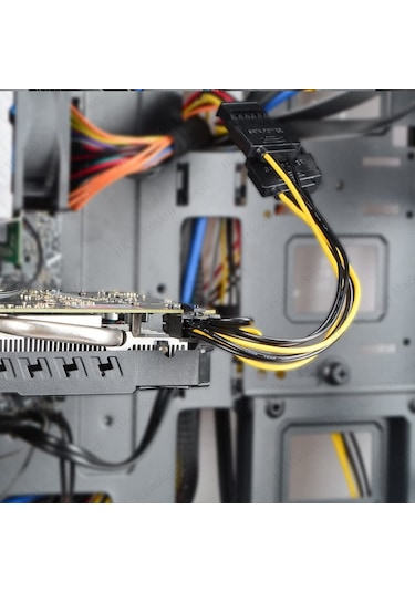 Pci-E Ekran Kartı Güç Kablosu 2 X 15Pin Sata Erkek To 8Pin6+2