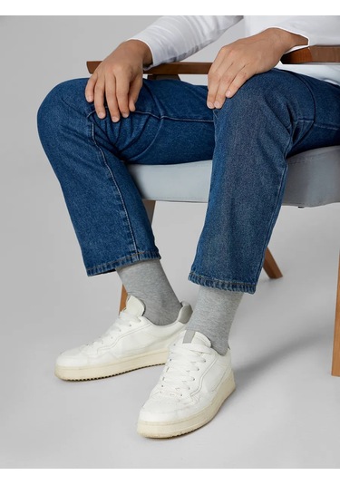 Mark Formelle Erkek Çorapları Yüksek Siyah Set - 3 Çift 436973547 Gri