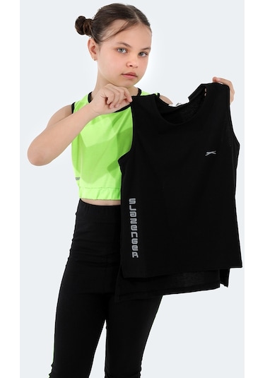 Slazenger DYLAN IN Kız Çocuk Tişört Siyah
