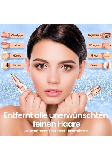 2'li 1 Arada Usb Kadın Tıraş Makinesi Ve Yüz Tüy Alma Makinesi, Beyaz