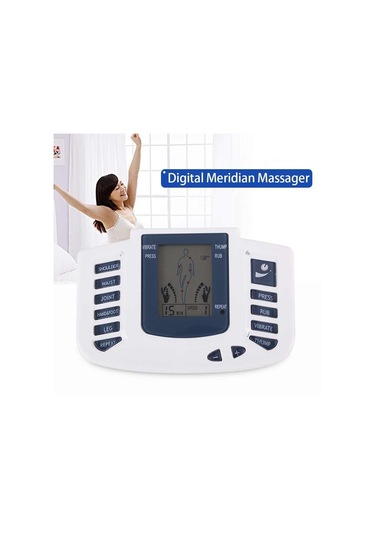 Geniş Ekran Lcd Ekran Elektrikli Masaj Terapisi Vücut Fizyoterapi Aleti Meridyen Akupunktur Beyaz
