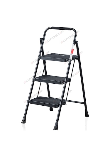 3 Basamak Siyah Merdiven Geniş Basamaklı EUROTOWER