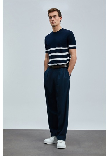 Lufian Tıger Erkek Modal Karışımlı Kazak Lacivert Lacivert 111090121100200 Lacivert