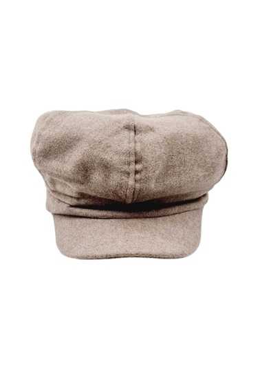 Uniquetrenders Kadın Arkadan Lastikli Kışlık Baretta Şapka Taş Rengi Taş