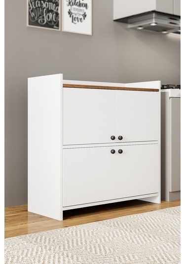 Ae-3060 Forum Beyaz/çam 4 Kapaklı, 4 Raflı, Ayakkabılık, Çok Amaç Beyaz - Atlantikçam