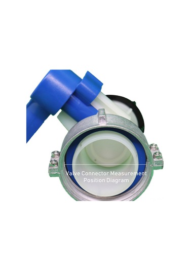 Xiyyadms Ibc Tank Alüminyum Dn50 Kelebek Vana - 75mm Çıkış Ağzı, Asit Ve Alkali Dirençli