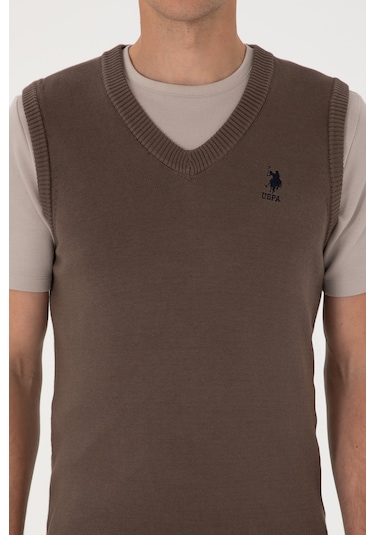 U.s. Polo Assn. Erkek Vizon Süveter 50316843-vr052 Vizon