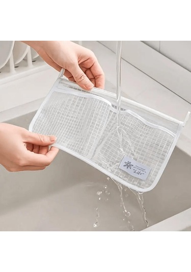 1 Adet Buzdolabı Kapı Düzenleyici, Mutfak Saklama Çantası İçin Buzdolabı Asılı File Çanta, Ev Eşyaları Ayırma Çantası Mavi