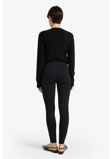 Defacto Pens Detaylı Yüksek Bel Tayt F2068ax25wnbk81 Siyah-bk81