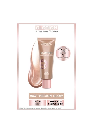 L'Oréal Paris Glotion All-In-One Doğal Işıltı 903 - Medium Glow 40 ML