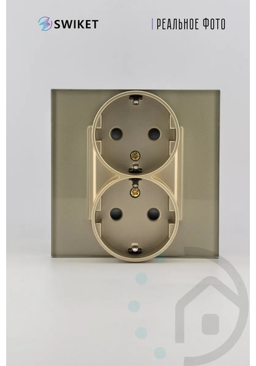 Lajt Haus Çiftli Cam Gömme Topraklamalı Priz 390145018 Çift Priz