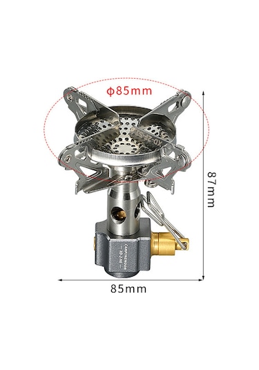 Neevoyu "yüksek Verimli Kamp Ocağı - Ayarlanabilir Alevli, Paslanmaz Çelik Ve Alüminyum Alaşımlı" Gümüş