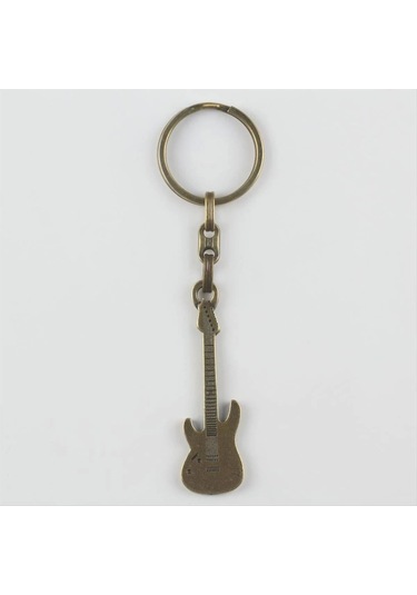 Gitar Figürlü Metal Anahtarlık