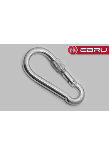 Ebru Vidalı Karabina, Kanca, Çengel 6mm - 5 Adet Çok Renkli