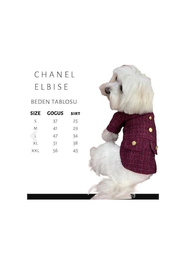 Bordo Tüvit Küçük Irk Köpek Ceketi