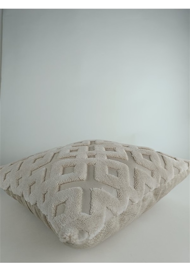 Mrs.gugar Punch Peluş Kırlent Kılıfı Bej Bej