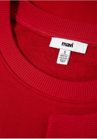 Mavi - Yılbaşı Temalı Kırmızı Sweatshirt 1s10507-70390 Kırmızı