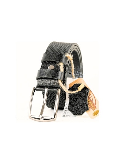 Hakiki Manda Derisi Erkek Kemer 3.5 CM Siyah Klasik Kumaş Kemer Çok Renkli