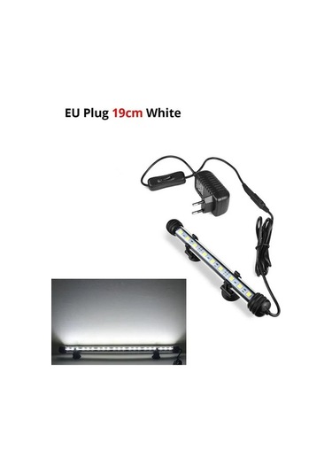 Silkroadselect Longbangdian Shop 19cm Beyaz Stil Rgb Led Bar Işık Su Geçirmez Balık Tankı Işık Cm Sualtı Akvaryum Lambası Akvaryumlar Dekorasyon Aydınlatma 220v Ab Güç Renkli