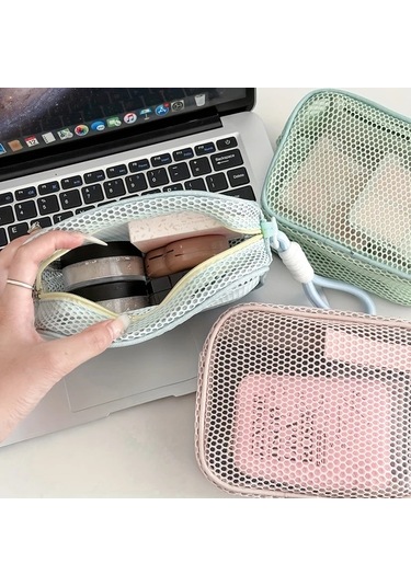 Elmpaly Tofu Blok File Çanta Bilek Kayışlı Büyük Kapasiteli Pastel Renkli Bozukluk Cüzdanı