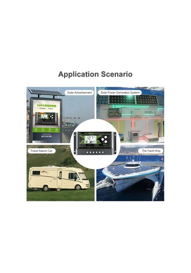 Kosona 12v/24v Akıllı Güneş Kontrolörü 10a - Pwm Yükleme, Çift Usb Arayüzü, Lcd Ekranlı