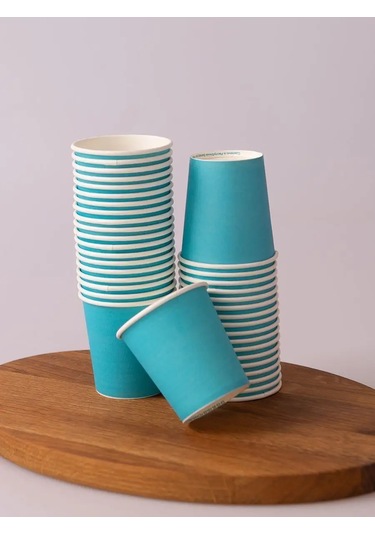 Kinomarket Kağıt Bardaklar, Tek Kullanımlık, 100 Ml, 100 Adet 156628424 Turkuaz
