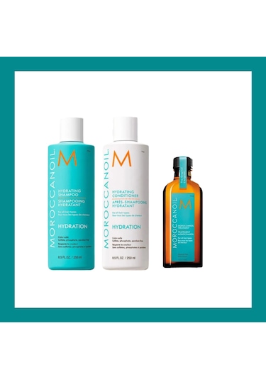 Moroccanoil Hydrating Shampoo 250ml +kream 250m +argan Yağı 100ml