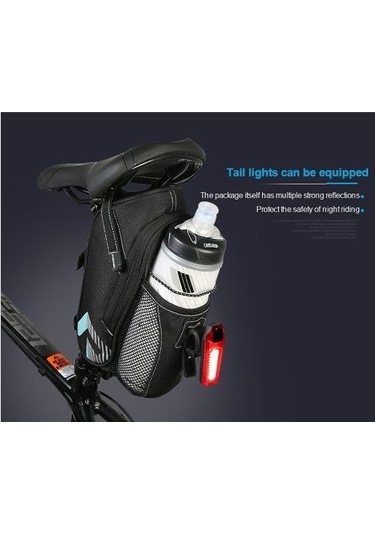 Forte Gt 807 Sele Altı Çanta Matara Hazneli Su Geçirmez Kumaş 202 Gri - Siyah