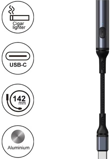Type - C Kablolu Elektrikli Çakmak Çok Renkli
