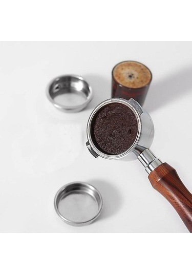 Tenfowee Kahve Makinesi Filtre Sepeti - Paslanmaz Çelik 51mm Tek/çift Kişilik Baskılı Kahve Filtresi, Lezzeti Artırır, Dayanıklı Ve Pas Önleyici Gümüş