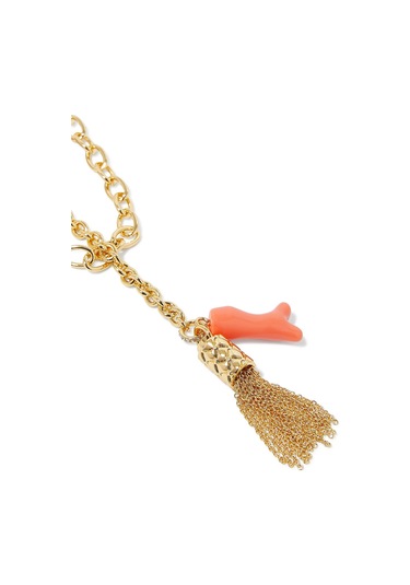 Long Pendant Charm Kolye, Uzun Ve Zarif Tasarım Altın