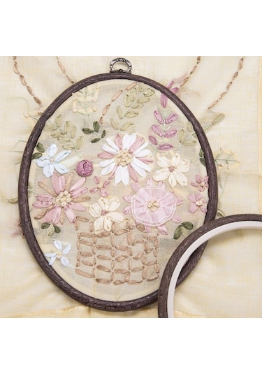 Nurge No:5 Oval Plastik Pano Nakış Kasnağı 22x27cm - 10 mm