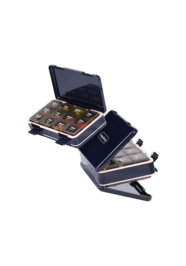 Günde 3 Kez Hap Kutusu, Haftalık Hap Kutusu Ilaç Organizatörü Kutusu, Seyahat Çift Taraflı 7 Günlük Yedeklemeli Bir Kutu 44719333