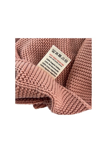Mummy's Baby Tencel Örgü Bebek Battaniyesi 80x100 Pembe