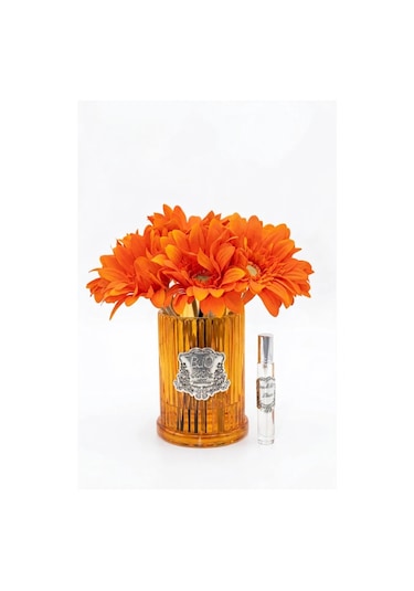 Renkli Vazo Silver Gerbera 8 Li Ağaç