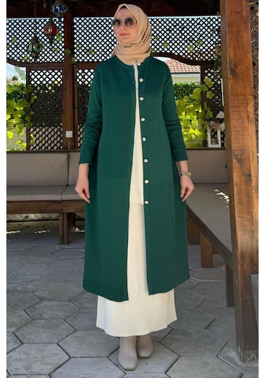 Manolya Zümrüt Triko Hırka Çok Renkli