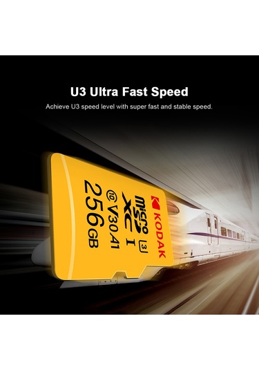 Geeroyoo Kodak 128gb Microsd Hafıza Kartı U3 V30 A1 100mb/s 4k Hd Video Kaydı, Akıllı Cihazlar İçin Dayanıklı