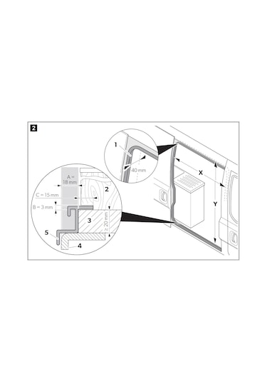Dometic Flytec Ft200 Ducato Boxer  Jumper Sürgülü Kapı Sinekliği Çok Renkli