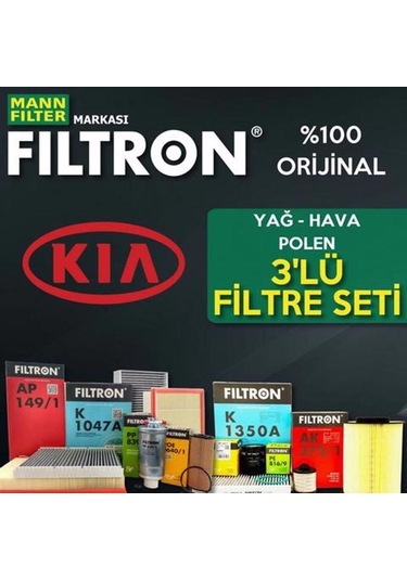 Kia Rio 1.4 Crdı Mann Filtron Filtre Bakım Seti 2011-2017 (495302791)
