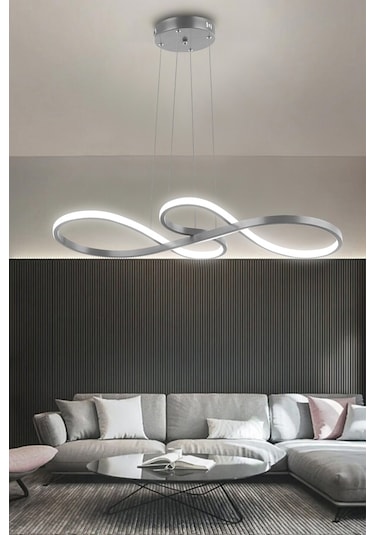 Yol Modern Sarkıt Mutfak, Balkon Led Avize - Kumandalı / Krom Krom