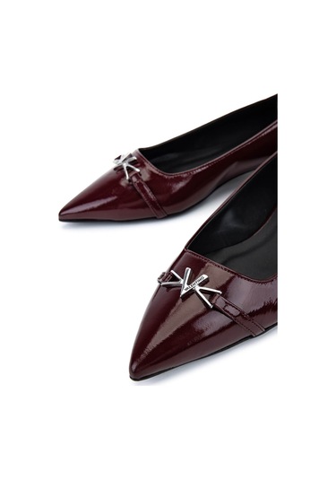 Mario Valentino Kadın Hakiki Deri Bordo Babet Ayakkabı 1040 91d2546 Bn Ayk Sk25-26 Bordeaux Bordo