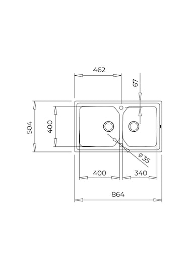 Teka Brooklyn 90 M- x p 2B Brooklyn Paslanmaz Çelik Eviye - 115030024