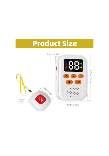 Anjiexun Yaşlı İzleme İçin Titreşimli Kablosuz Sos Çağrı Butonu