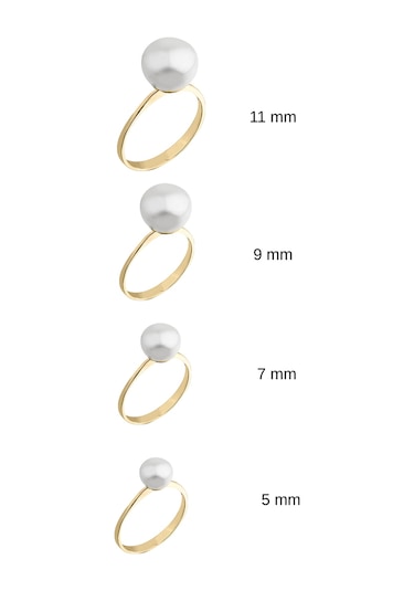 Tek Doğal İnci Yüzük 11 Mm