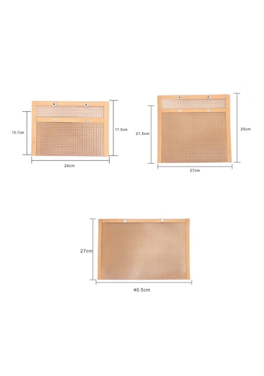 Homyl 3 Adet Barbekü Izgara Torbaları Örgü Kese Bakır Bakır Çok Renkli