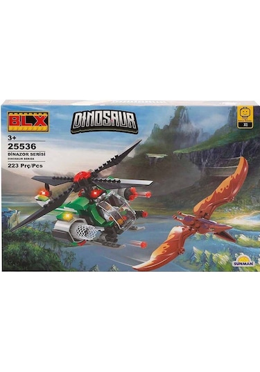 Sunman Blx Dinozor ve Helikopter Figür 223 Parça